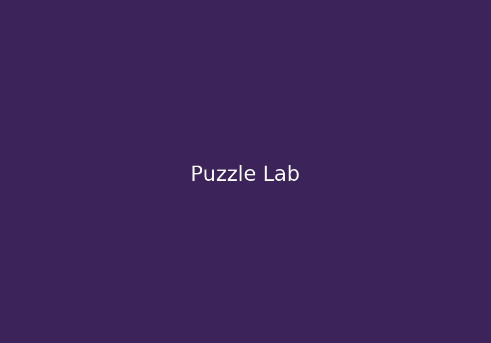 Puzzle Lab
